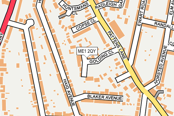 ME1 2QY map - OS OpenMap – Local (Ordnance Survey) ME1 2QY map - OS OpenMap – Local (Ordnance Survey)