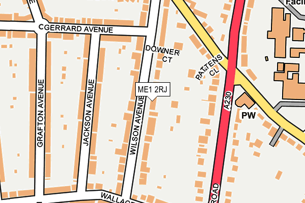 ME1 2RJ map - OS OpenMap – Local (Ordnance Survey)