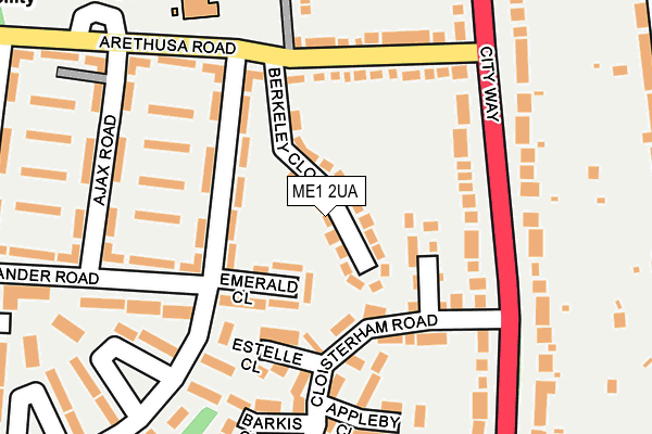ME1 2UA map - OS OpenMap – Local (Ordnance Survey) ME1 2UA map - OS OpenMap – Local (Ordnance Survey)