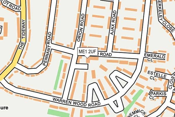 ME1 2UF map - OS OpenMap – Local (Ordnance Survey) ME1 2UF map - OS OpenMap – Local (Ordnance Survey)
