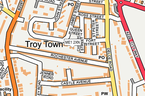 ME1 2XN map - OS OpenMap – Local (Ordnance Survey) ME1 2XN map - OS OpenMap – Local (Ordnance Survey)