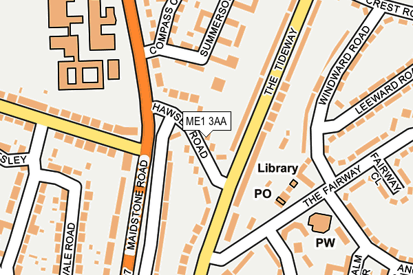 ME1 3AA map - OS OpenMap – Local (Ordnance Survey) ME1 3AA map - OS OpenMap – Local (Ordnance Survey)