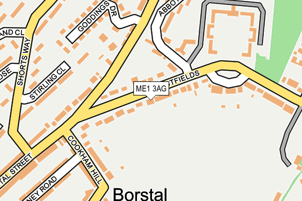 ME1 3AG map - OS OpenMap – Local (Ordnance Survey)