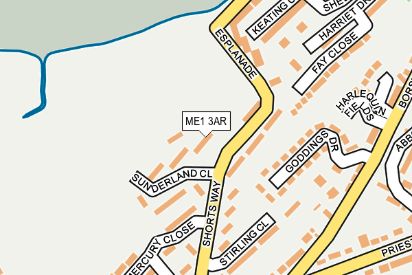 ME1 3AR map - OS OpenMap – Local (Ordnance Survey) ME1 3AR map - OS OpenMap – Local (Ordnance Survey)