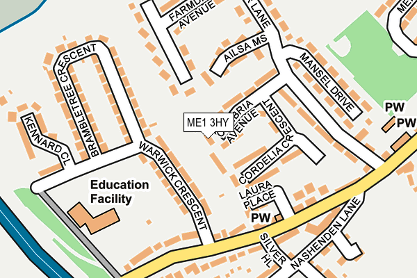 ME1 3HY map - OS OpenMap – Local (Ordnance Survey)