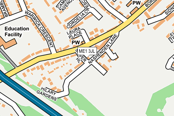 ME1 3JL map - OS OpenMap – Local (Ordnance Survey) ME1 3JL map - OS OpenMap – Local (Ordnance Survey)