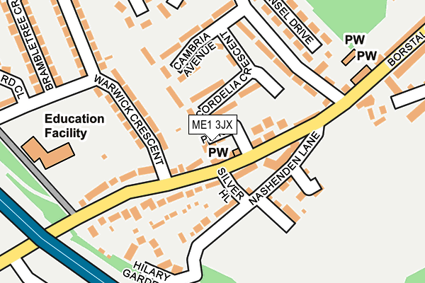 ME1 3JX map - OS OpenMap – Local (Ordnance Survey)