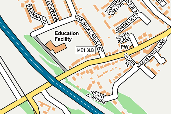 ME1 3LB map - OS OpenMap – Local (Ordnance Survey)