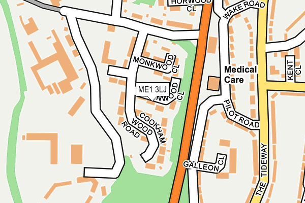 ME1 3LJ map - OS OpenMap – Local (Ordnance Survey) ME1 3LJ map - OS OpenMap – Local (Ordnance Survey)