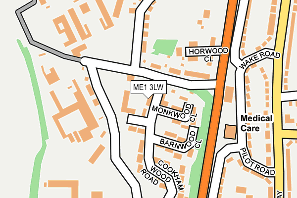 ME1 3LW map - OS OpenMap – Local (Ordnance Survey) ME1 3LW map - OS OpenMap – Local (Ordnance Survey)