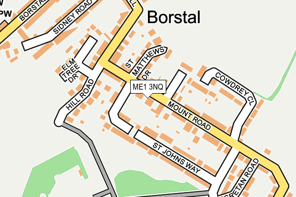 ME1 3NQ map - OS OpenMap – Local (Ordnance Survey) ME1 3NQ map - OS OpenMap – Local (Ordnance Survey)