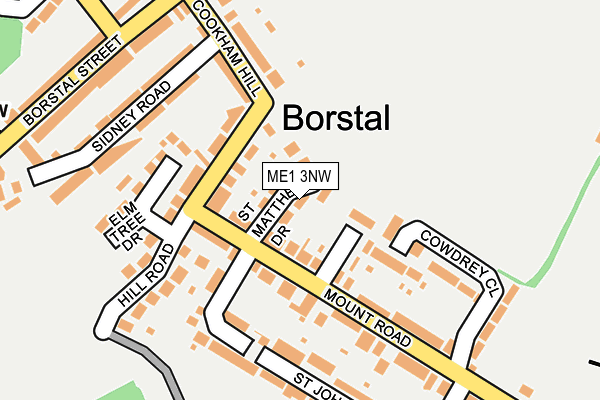 ME1 3NW map - OS OpenMap – Local (Ordnance Survey)