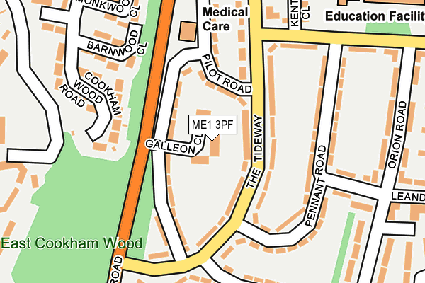 ME1 3PF map - OS OpenMap – Local (Ordnance Survey) ME1 3PF map - OS OpenMap – Local (Ordnance Survey)