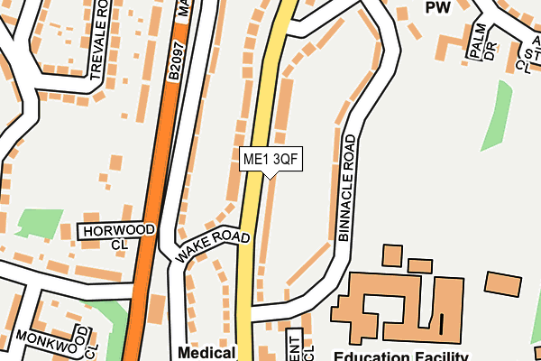 ME1 3QF map - OS OpenMap – Local (Ordnance Survey) ME1 3QF map - OS OpenMap – Local (Ordnance Survey)