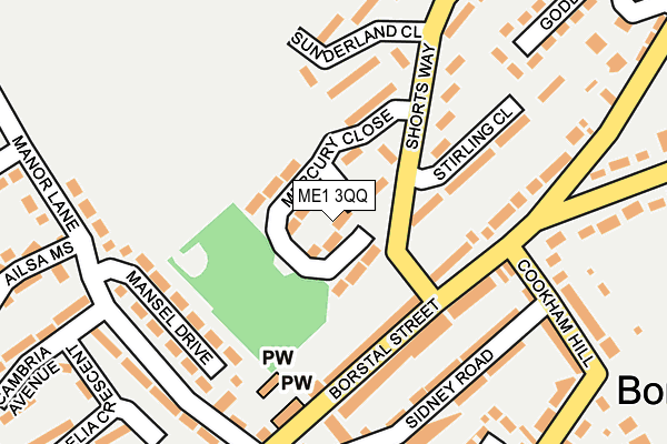 ME1 3QQ map - OS OpenMap – Local (Ordnance Survey) ME1 3QQ map - OS OpenMap – Local (Ordnance Survey)