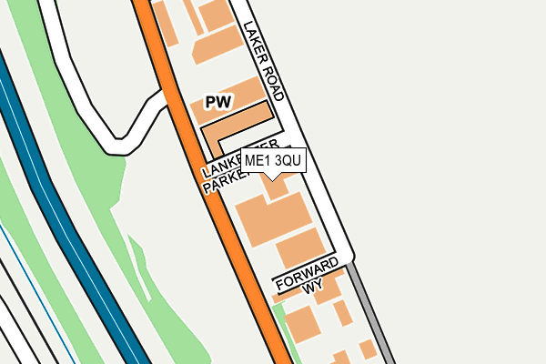 ME1 3QU map - OS OpenMap – Local (Ordnance Survey)
