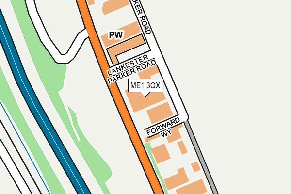 ME1 3QX map - OS OpenMap – Local (Ordnance Survey)