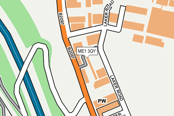 ME1 3QY map - OS OpenMap – Local (Ordnance Survey)
