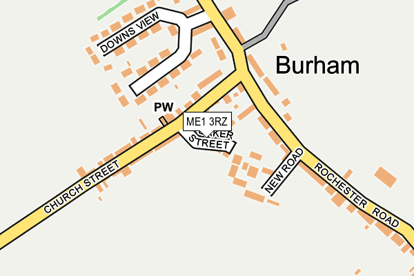 ME1 3RZ map - OS OpenMap – Local (Ordnance Survey)