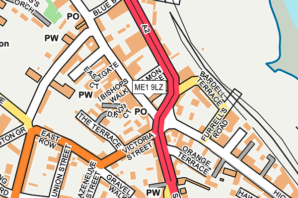 ME1 9LZ map - OS OpenMap – Local (Ordnance Survey) ME1 9LZ map - OS OpenMap – Local (Ordnance Survey)