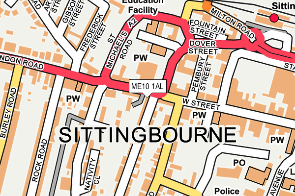 ME10 1AL map - OS OpenMap – Local (Ordnance Survey) ME10 1AL map - OS OpenMap – Local (Ordnance Survey)