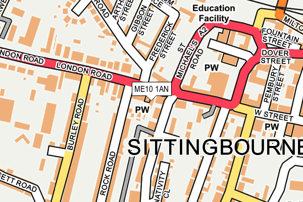 ME10 1AN map - OS OpenMap – Local (Ordnance Survey)