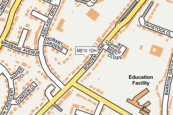 ME10 1DH map - OS OpenMap – Local (Ordnance Survey) ME10 1DH map - OS OpenMap – Local (Ordnance Survey)