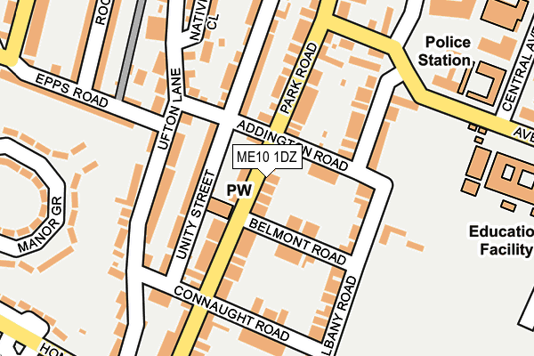 ME10 1DZ map - OS OpenMap – Local (Ordnance Survey) ME10 1DZ map - OS OpenMap – Local (Ordnance Survey)