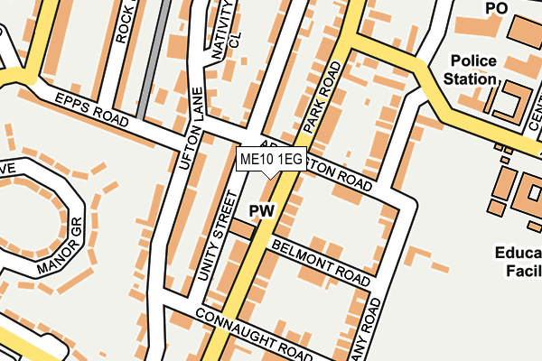 ME10 1EG map - OS OpenMap – Local (Ordnance Survey) ME10 1EG map - OS OpenMap – Local (Ordnance Survey)