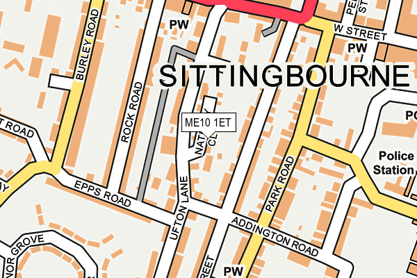 ME10 1ET map - OS OpenMap – Local (Ordnance Survey)