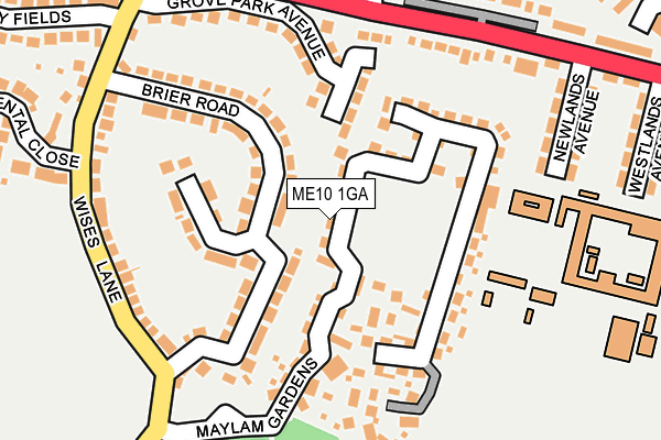 ME10 1GA map - OS OpenMap – Local (Ordnance Survey) ME10 1GA map - OS OpenMap – Local (Ordnance Survey)