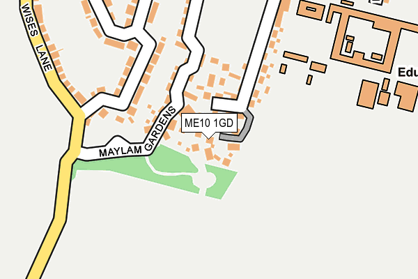 ME10 1GD map - OS OpenMap – Local (Ordnance Survey) ME10 1GD map - OS OpenMap – Local (Ordnance Survey)