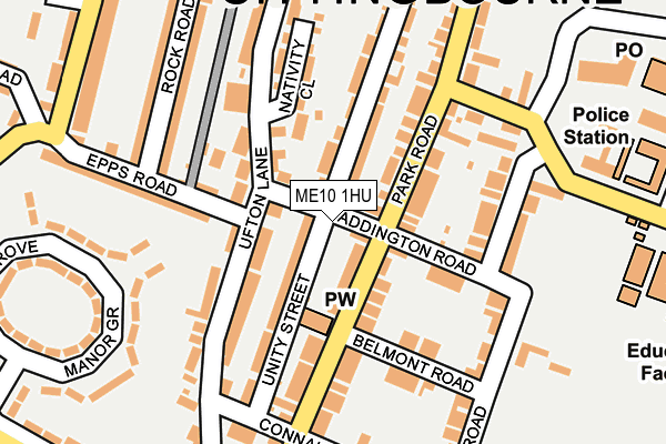 ME10 1HU map - OS OpenMap – Local (Ordnance Survey) ME10 1HU map - OS OpenMap – Local (Ordnance Survey)