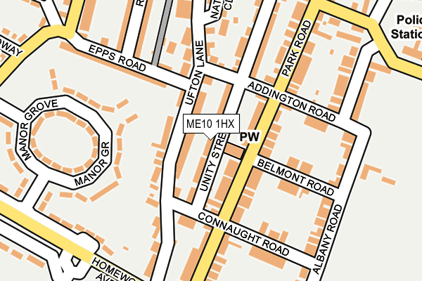 ME10 1HX map - OS OpenMap – Local (Ordnance Survey) ME10 1HX map - OS OpenMap – Local (Ordnance Survey)