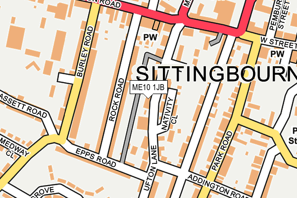 ME10 1JB map - OS OpenMap – Local (Ordnance Survey)