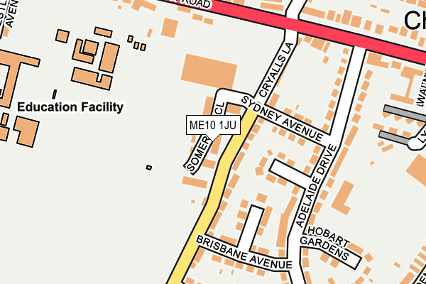 ME10 1JU map - OS OpenMap – Local (Ordnance Survey) ME10 1JU map - OS OpenMap – Local (Ordnance Survey)