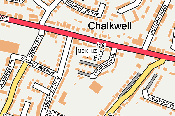 ME10 1JZ map - OS OpenMap – Local (Ordnance Survey)