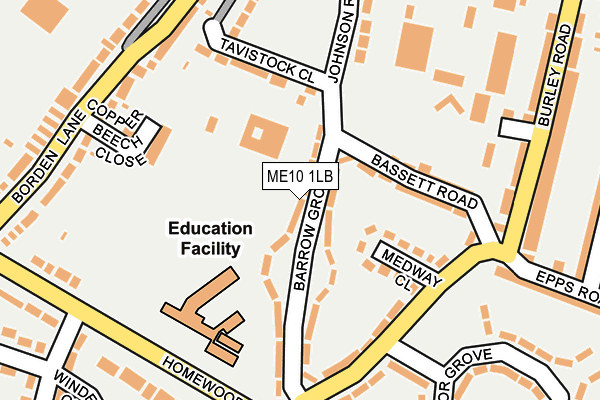 ME10 1LB map - OS OpenMap – Local (Ordnance Survey) ME10 1LB map - OS OpenMap – Local (Ordnance Survey)