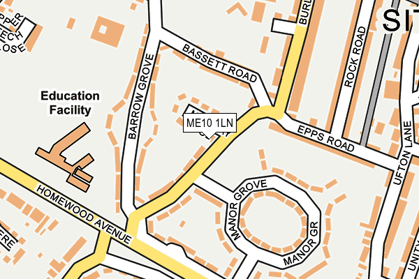 ME10 1LN map - OS OpenMap – Local (Ordnance Survey) ME10 1LN map - OS OpenMap – Local (Ordnance Survey)