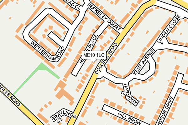 ME10 1LQ map - OS OpenMap – Local (Ordnance Survey) ME10 1LQ map - OS OpenMap – Local (Ordnance Survey)