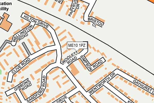 ME10 1PZ map - OS OpenMap – Local (Ordnance Survey) ME10 1PZ map - OS OpenMap – Local (Ordnance Survey)