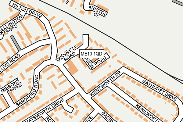 ME10 1QD map - OS OpenMap – Local (Ordnance Survey) ME10 1QD map - OS OpenMap – Local (Ordnance Survey)