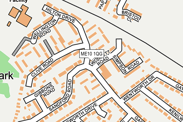 ME10 1QG map - OS OpenMap – Local (Ordnance Survey)