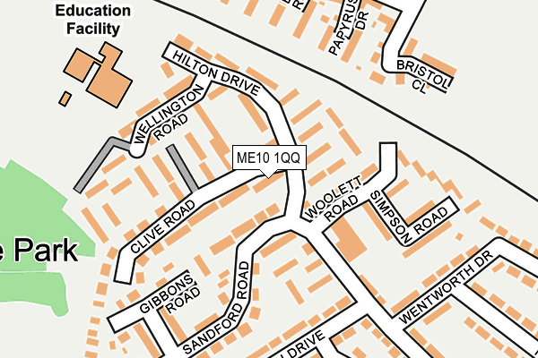 ME10 1QQ map - OS OpenMap – Local (Ordnance Survey) ME10 1QQ map - OS OpenMap – Local (Ordnance Survey)