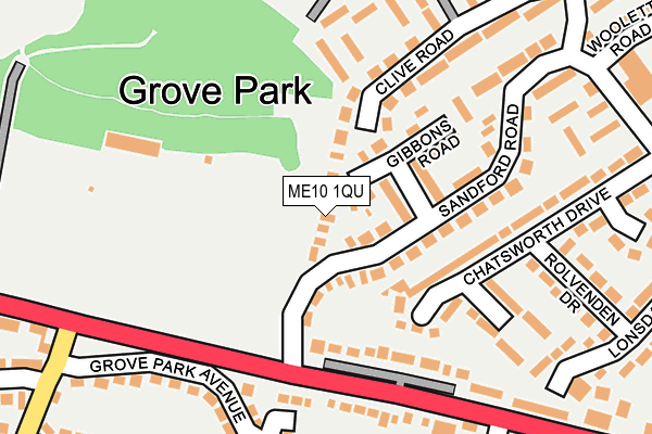 ME10 1QU map - OS OpenMap – Local (Ordnance Survey)