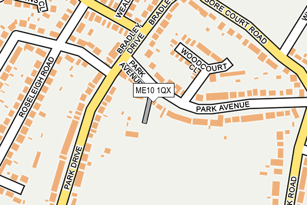 ME10 1QX map - OS OpenMap – Local (Ordnance Survey)