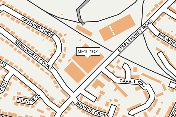 ME10 1QZ map - OS OpenMap – Local (Ordnance Survey) ME10 1QZ map - OS OpenMap – Local (Ordnance Survey)