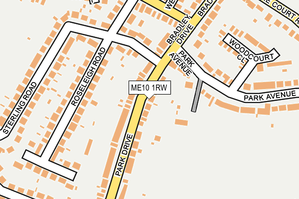 ME10 1RW map - OS OpenMap – Local (Ordnance Survey) ME10 1RW map - OS OpenMap – Local (Ordnance Survey)