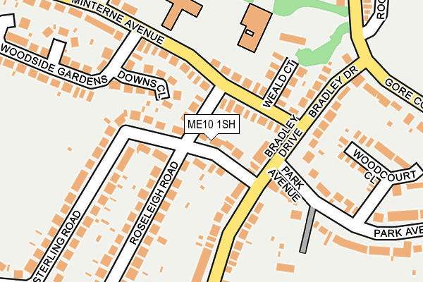 ME10 1SH map - OS OpenMap – Local (Ordnance Survey) ME10 1SH map - OS OpenMap – Local (Ordnance Survey)