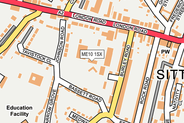 ME10 1SX map - OS OpenMap – Local (Ordnance Survey) ME10 1SX map - OS OpenMap – Local (Ordnance Survey)